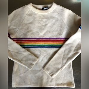 Vintage Meister Wool Rainbow Stripe Crewneck Sweater, XS